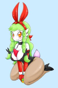 Rating: Questionable Score: 0 Tags: accessory armwear band_accessory basketgardevoir bg_(gardevoir) blue_background blush bow_(feature) bow_accessory bow_hairband bow_ribbon bracelet braided_hair breasts bunny_costume centered_hair_bow cleavage clothed clothing collar costume e621 easter easter_egg elbow_gloves fake_ears fake_rabbit_ears female footwear gardevoir generation_3_pokemon gloves green_hair hair hair_accessory hair_bow hair_ribbon hairband handwear hi_res high_heels holidays jewelry kneeling legwear lingerie looking_at_viewer mammal nintendo not_furry orange_eyes pokemon pokemon_(species) pumps ribbons shirt_cuffs shoes simple_background smile solo topwear User: bunchy7s