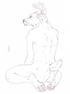 Rating: Questionable Score: 0 Tags: anthro antlers biped black_and_white butt deer e621 hooves horn kneeling looking_away male mammal monochrome nude rear_view semiotica solo User: bunchy7s Rating: Questionable Score: 0 Tags: anthro antlers biped black_and_white butt deer e621 hooves horn kneeling looking_away male mammal monochrome nude rear_view semiotica solo User: bunchy7s