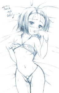 Rating: Questionable Score: 0 Tags: 1girls bikini blush breasts english_text erect_nipples female finger_sucking flat_chest hair_ornament hairclip johnny_(artist) johnny_(from_scratch) lying monochrome nipple_tweak nipples on_back pussy pussy_juice rule34 sairenji_haruna short_hair small_breasts solo sweat swimsuit thong_bikini to_love-ru wedgie User: bunchy7s