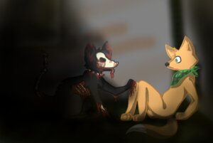 Rating: Questionable Score: 0 Tags: 2013 anthro black_body black_fur blood bodily_fluids bone canid canine canis domestic_dog duo e621 female fox fur gore green_eyes inside male mammal rudnik shadow shawl simple_background skull tongue tongue_out undead werty1232 yellow_body yellow_fur zombie User: bunchy7s