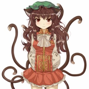 Rating: Safe Score: 0 Tags: alternate_hairstyle animal_humanoid asian_clothing blush brown_hair cat_humanoid chen_(touhou) chinese_clothing clothing e621 east_asian_clothing fangs felid felid_humanoid feline feline_humanoid female hair hasetomo hat headgear headwear humanoid jewelry long_hair looking_at_viewer mammal mammal_humanoid multi_tail pupils red_eyes ribbons simple_background slit_pupils solo tail teeth touhou white_background User: bunchy7s
