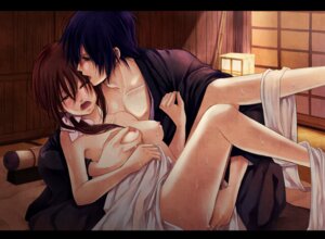 Rating: Explicit Score: 0 Tags: bare_shoulders blue_hair blush breast_grab breasts brown_eyes brown_hair character_request couple female fingering hair_ribbon hakuouki_shinsengumi_kitan japanese_clothes jpeg_artifacts kimono legs legs_up long_hair nipples open_mouth ponytail pussy pussy_juice ribbon rule34 saitou_hajime_(hakuouki) sex short_hair sweat tied_hair uzura_yuuno wince wink yukimura_chizuru User: bunchy7s