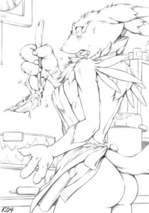 Rating: Questionable Score: 0 Tags: 2004 3_fingers anthro apron apron_only bandai_namco black_and_white butt canid canine clothing cooking cooking_fail digimon digimon_(species) doing_it_wrong e621 female fingers fur holding_ladle holding_object karabiner kitchen kitchen_utensils ladle mammal monochrome mostly_nude open_mouth pupils renamon sauce sketch small_pupils solo spill tail teeth tongue tools yikes User: bunchy7s