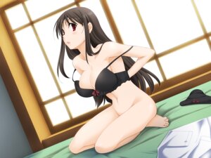 Rating: Explicit Score: 0 Tags: ass bed bedroom blush bra bra_slip breasts brown_hair character_request cleavage embarrassed feet female female_only game_cg human kneeling koi_to_mizugi_to_taiyo_to large_breasts lingerie long_hair looking_at_viewer navel nude on_bed open_mouth panties pov red_eyes rule34 shirt solo surprised underwear undressing window User: bunchy7s