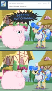 Rating: Safe Score: 0 Tags: blue_eyes blue_hair clothed clothing dress duo e621 earth_pony english_text equid equine eyes_closed fan_character female fluffle_puff friendship_is_magic fur hair hasbro hat headgear headwear horse mammal mixermike622 my_little_pony outside pink_body pink_fur pink_hair pony sapphire_shores_(mlp) sky text tumblr yellow_eyes User: bunchy7s