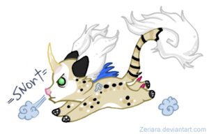 Rating: Safe Score: 0 Tags: ambiguous_gender breath chibi chival e621 ear_tuft feral glamfur green_eyes horn low_res quadruped side_view simple_background solo tail tail_tuft tuft unknown_species white_background zeriara User: bunchy7s