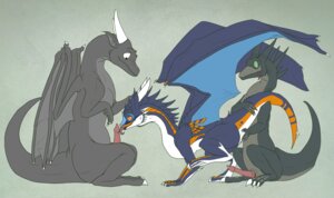 Rating: Explicit Score: 0 Tags: dnk dragon drakawa drakawa_(character) e621 erection european_mythology female feral feral_on_feral fingering genitals group group_sex horn licking male male/female membrane_(anatomy) membranous_wings mythological_creature mythological_scalie mythology oral penile penis penis_lick scales scalie sex tail threesome tongue tongue_out trio vulva western_dragon whiro wings User: bunchy7s