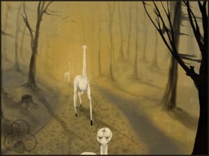 Rating: Safe Score: 0 Tags: 4:3 ambiguous_gender cross detailed_background e621 feral forest group monster nightmare_fuel oddbird outside path plant surrealism tree unknown_species wood User: bunchy7s