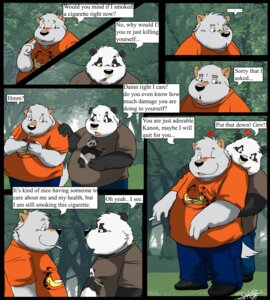 Rating: Safe Score: 0 Tags: anthro bear bite blush bod canid canine canis cigarette comic dialogue domestic_dog e621 english_text garfield_(series) garfield_the_cat giant_panda heart_symbol heterochromia hi_res jakegr kanon male male/male mammal multiple_scenes nibbling overweight slice_of_life smoking text User: bunchy7s