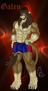 Rating: Safe Score: 0 Tags: abs anthro athletic biceps big_muscles bottomwear boxers_(clothing) brown_eyes bulge clothed clothing e621 felid fur galen_dhaelos hi_res hunterramirez lion male mammal mane muscular muscular_anthro muscular_male pantherine pecs pose shorts solo tail tail_tuft topless tuft underwear User: bunchy7s