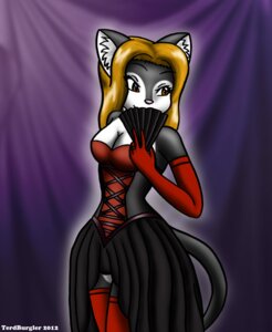 Rating: Questionable Score: 0 Tags: alternative_fashion anthro bottomwear breasts brown_eyes brown_hair cleavage clothed clothing corset corset_dress domestic_cat dress e621 felid feline felis female gloves goth gothic_lolita hair hand_fan handwear j-fashion legwear lingerie lolita_(fashion) mammal ring skirt solo stockings tail terdburgler topwear victorian_goth yari_(terdburgler) User: bunchy7s