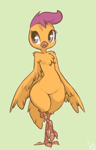 Rating: Safe Score: 0 Tags: 2014 anthro atryl avian avian_feet beak bird chicken digital_media_(artwork) e621 feathers feet female friendship_is_magic fur galliform green_background hair hasbro my_little_pony orange_body orange_feathers phasianid purple_eyes purple_hair scootaloo_(mlp) simple_background solo talons toes User: bunchy7s