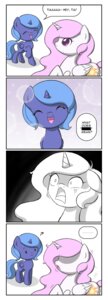 Rating: Safe Score: 0 Tags: :3 blue_body blue_eyes blue_feathers blue_fur blue_hair border censor_bar censored censored_speech censored_text comic cutie_mark dialogue duo e621 english_text equid equine eyes_closed feathered_wings feathers female feral friendship_is_magic fur hair hasbro hi_res horn humor jdan-s long_hair looking_at_viewer mammal my_little_pony mythological_creature mythological_equine mythology open_mouth pink_hair princess_celestia_(mlp) princess_luna_(mlp) purple_eyes question_mark royalty shocked simple_background smile text tongue white_body white_border white_feathers white_fur winged_unicorn wings young young_feral User: bunchy7s