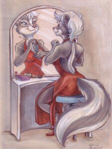 Rating: Safe Score: 0 Tags: 5_fingers anthro back_groove backless_clothing backless_dress bare_back biped black_nose blue_eyes bottle butch_skunk cheek_tuft classy closed_smile clothed clothed_anthro clothed_female clothing container countershade_face countershade_fur countershade_neck countershading dated dingbat dress e621 ear_piercing ear_ring eyebrows eyelashes facial_tuft female female_anthro fingers fluffy fluffy_tail formal_clothing formal_wear fully_clothed fully_clothed_anthro fully_clothed_female fur furniture hair halterneck holding_bottle holding_container holding_object long_tail looking_at_mirror looking_at_object looking_at_reflection mammal markings mephitid mirror mouth_closed multicolored_body multicolored_fur perfume philtrum piercing rear_view red_clothing red_dress reflection ring_piercing scent short_hair shoulder_blades side_slit side_slit_clothing side_slit_dress signature simple_background sitting skunk slit_dress smile snout solo stool striped_markings striped_skunk striped_tail stripes tail tail_markings tuft two_tone_body two_tone_fur two_tone_tail unavailable_at_source white_hair User: bunchy7s