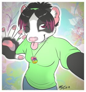 Rating: Safe Score: 0 Tags: anthro conditional_dnp digital_media_(artwork) domestic_ferret e621 female mammal moodyferret mustelid musteline one_eye_closed solo spree tongue true_musteline weasel wink User: bunchy7s