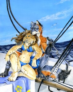 Rating: Safe Score: 0 Tags: 2008 anklet anthro bracelet canid canine canis claws clothed clothing duo e621 felid feline female hair hand_on_shoulder heather_bruton jewelry long_hair lynx male mammal outside romantic romantic_ambiance romantic_couple sailing sea sitting swimwear tail toe_claws topless water wolf User: bunchy7s