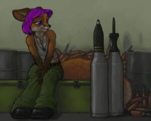 Rating: Safe Score: 0 Tags: 5:4 ammo_fetish ammunition anthro aspiration big_toys blue_eyes breasts canid canine cleavage clothed clothing detailed_background dog_tags e621 female fox geena_gonorah hair ipoke it'll_never_fit lol_comments mammal military purple_hair seductive shell_(projectile) smile solo tail unprofessional_behavior User: bunchy7s