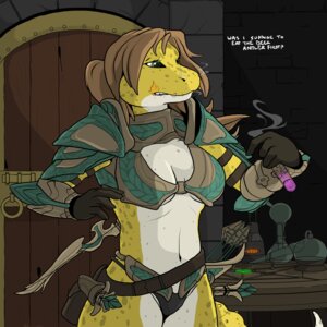 Rating: Safe Score: 0 Tags: 1:1 alchemy anthro armor arrow_(weapon) bethesda_game_studios bleuhawke bow_(weapon) breasts breath_powers brown_hair clothing dagger e621 elemental_manipulation female fire fire_breathing fire_manipulation gecko gloves hair handwear lizard melee_weapon microsoft non-mammal_breasts ponytail potion quiver_(object) ranged_weapon reptile scalie skyrim smoke smoke_from_nose solo the_elder_scrolls unconvincing_armor under_boob weapon User: bunchy7s
