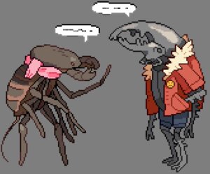 Rating: Safe Score: 0 Tags: alpha_channel ambiguous_gender arachnid arthropod beetle bottomwear brown_body brown_skin clothed clothing dialogue digital_media_(artwork) duo e621 fur_trim_(clothing) grey_body grey_skin hercules_beetle insect jacket low_res multi_leg multi_limb open_clothing open_shirt open_topwear pedipalps pictographics pixel_(artwork) rhinoceros_beetle scarabaeid scarf shirt shorts simple_background smiley_face speech_bubble text topwear transparent_background vinegaroon yolk_(artist) User: bunchy7s