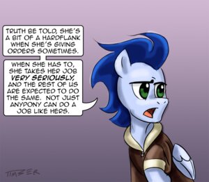 Rating: Safe Score: 0 Tags: blue_body blue_feathers e621 english_text equid equine feathered_wings feathers female feral friendship_is_magic hasbro mammal my_little_pony mythological_creature mythological_equine mythology pegasus pluckyninja soarin_(mlp) solo text wings wonderbolts_(mlp) User: bunchy7s