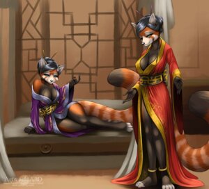 Rating: Questionable Score: 0 Tags: 4_toes abluedeer ailurid anthro asian_clothing barefoot beckoning bed big_breasts black_hair blue_eyes breasts chinese_clothing cleavage clothed clothing digital_media_(artwork) duo e621 east_asian_clothing feet female furniture gesture green_eyes hair inviting looking_at_viewer mammal red_panda shaded skimpy tail toes User: bunchy7s