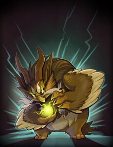 Rating: Safe Score: 0 Tags: anthro avian beak bird blizzard_entertainment e621 facial_hair glowing glowing_eyes horn kitfoxfire magic male moonkin mustache simple_background solo warcraft User: bunchy7s