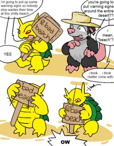Rating: Safe Score: 0 Tags: aliasing american_opossum anthro argon_vile bamga clothing collar comic dialogue digital_media_(artwork) duo e621 english_text fur gaius_(argon_vile) grey_body grey_fur hat headgear headwear male mammal marsupial multiple_scenes red_eyes reptile scalie sign tail text turtle virginia_opossum wereturtle yellow_body User: bunchy7s