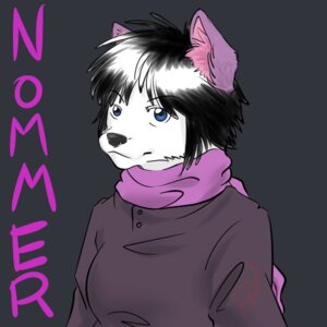 Rating: Safe Score: 0 Tags: 1:1 anthro black_clothing black_hair black_jacket black_topwear blue_eyes canid canine canis clothing dark domestic_dog e621 english_text fur grey_background hair jacket male mammal nommer pink_clothing popcornkitten simple_background solo text topwear white_body User: bunchy7s