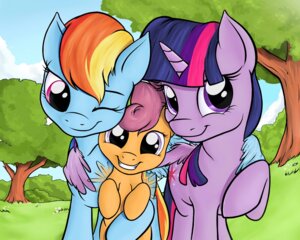 Rating: Safe Score: 0 Tags: 5:4 blue_body blue_feathers blue_fur cutie_mark day e621 equid equine eyelashes feathered_wings feathers female feral friendship_is_magic fur grass group hair happy hasbro hi_res hooves horn horse looking_at_viewer mammal mrardilla multicolored_hair my_little_pony mythological_creature mythological_equine mythology one_eye_closed outside pegasus pink_eyes plant pony purple_body purple_eyes purple_fur purple_hair rainbow_dash_(mlp) rainbow_hair red_eyes scootaloo_(mlp) sky smile standing tree twilight_sparkle_(mlp) two_tone_hair unicorn winged_unicorn wings User: bunchy7s