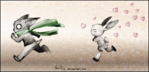 Rating: Safe Score: 0 Tags: 2010 ^_^ anthro bottomwear chasing circle_eyes clothed clothing daww doki domestic_cat duo e621 empty_eyes eyes_closed felid feline felis female fully_clothed fur furgonomics grey_body grey_fur heart_symbol interspecies lagomorph leporid love male mammal nabi neofox o_o rabbit romantic romantic_couple running scared scarf side_view simple_background skirt smile tail tail_through_skirt there_she_is wallpaper white_eyes User: bunchy7s