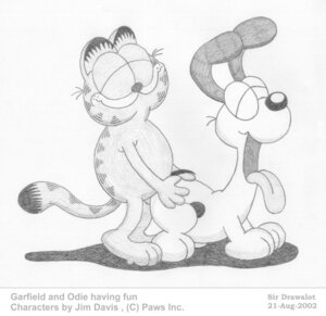 Rating: Explicit Score: 0 Tags: 2002 2boys anal anal_penetration anal_sex anthro canine cat closed_eyes dog domestic_cat domestic_dog duo feline furry garfield_(series) garfield_the_cat gay interspecies male male_only mammal monochrome odie rule34 sex sir_drawalot white_background yaoi User: bunchy7s