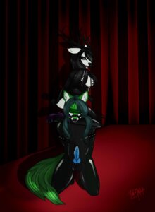 Rating: Explicit Score: 0 Tags: 2012 alternative_fashion anthro bdsm bellamureaux blindfold blue_penis bondage bound canid canine clothing collar dominant dominant_female duo e621 erection female footwear fox fur gag gagged genitals goth green_body green_fur hi_res high_heels james_(fosul) kneeling latex leather male mammal penis sensory_deprivation shoes submissive submissive_male tail tape whip User: bunchy7s