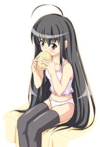 Rating: Explicit Score: 0 Tags: black_hair bread brown_eyes camisole eating eating_bread eating_food female food holding holding_bread holding_food holding_object long_hair melon_bread meronpan panties rule34 shakugan_no_shana shana sitting thighhighs underwear white_panties User: bunchy7s