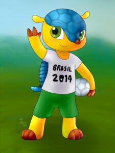 Rating: Safe Score: 0 Tags: 2014 anthro armadillo ball blush chibi claws digital_media_(artwork) e621 fifa fuleco fur green_eyes hi_res holding_ball holding_object looking_at_viewer male mammal mascot smile soccer soccer_ball solo sport three-banded_armadillo xenarthran yellow_body yellow_fur young young_anthro young_male zeklullaby User: bunchy7s
