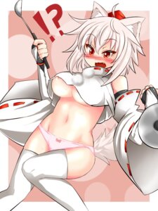 Rating: Questionable Score: 0 Tags: 3:4 ahoge animal_humanoid armor armwear big_breasts blush bodily_fluids border bow_panties bow_underwear breasts canid canid_humanoid canine canine_humanoid canis clothing crop_top detached_sleeves dog_humanoid domestic_dog e621 embarrassed exclamation_point fangs female gauntlets gloves grey_hair hair handwear hat headgear headwear hi_res humanoid interrobang kitchen_utensils ladle legwear long_sleeves mammal mammal_humanoid momiji_inubashiri nipple_slip nipples open_mouth panties pink_background pink_clothing pink_panties pink_underwear pom_clothing pom_shirt question_mark red_eyes shield shirt short_hair simple_background solo surprised sweat tail teeth thigh_highs tools topwear touhou under_boob underwear white_border 悪いお友達i User: bunchy7s
