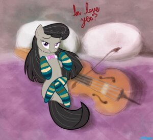Rating: Questionable Score: 0 Tags: 2011 bed black_hair bow_(feature) bow_(stringed_instrument) bow_tie bowed_string_instrument cello clothing e621 earth_pony english_text equid equine female footwear friendship_is_magic furniture hair hasbro horse legwear looking_at_viewer lying mammal musical_instrument my_little_pony octavia_(mlp) on_back pillow pony purple_eyes socks solo stockings string_instrument tail text willdrawforfood1 User: bunchy7s