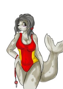 Rating: Questionable Score: 0 Tags: absurd_res aquatic blush breasts camel_toe cleavage clothed clothing e621 female fenja hand_on_hip hi_res kaeaskavi lifeguard looking_at_viewer mammal one-piece_swimsuit pinniped seal simple_background solo swimwear tail white_background User: bunchy7s