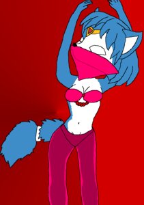 Rating: Questionable Score: 0 Tags: anthro belly_dancer belly_dancer_outfit belly_dancing blue_body blue_fur blue_hair breasts canid canine circlet clothed clothing digital_media_(artwork) dragonrider1227 e621 eyes_closed female fox fur gradient_background hair krystal_(star_fox) mammal microsoft_paint_(artwork) midriff nintendo red_background simple_background solo star_fox tail white_body white_fur User: bunchy7s