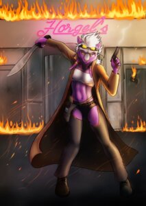 Rating: Questionable Score: 0 Tags: anthro bandolier belt boots burning burning_building chaps clothed clothing coat e621 eyewear female fire footwear fur goggles gun hair handgun head_plate head_tail holding_gun holding_object holding_ranged_weapon holding_weapon holster imperial_tula_arms_plant korpinkova kraskit kukri legwear midriff neon_lights neon_sign pistol purple_body purple_fur ranged_weapon red_nose shoes sign smile solo stechkin stechkin_aps tabitha_terleir topwear weapon white_hair yellow_eyes User: bunchy7s