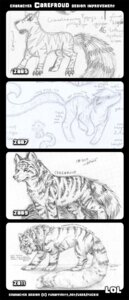 Rating: Safe Score: 0 Tags: 2011 ambiguous_gender canid canine canis comparison digitigrade e621 english_text felid feral fuckie graphite_(artwork) hi_res hybrid mammal monochrome multiple_images pantherine polish_text profanity quadruped sketch solo tail text tiger traditional_media_(artwork) translated url wolf User: bunchy7s