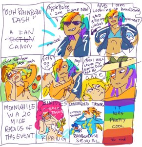 Rating: Questionable Score: 0 Tags: alternate_species applejack_(mlp) blonde_hair blue_body blue_fur breasts clothed clothing comic dialogue e621 english_text eyewear female female/female friendship_is_magic fur group hair hasbro human humanized mammal multicolored_hair my_little_pony nipples not_furry pink_hair pinkie_pie_(mlp) rainbow_dash_(mlp) rainbow_hair sunglasses text unknown_artist User: bunchy7s Rating: Questionable Score: 0 Tags: alternate_species applejack_(mlp) blonde_hair blue_body blue_fur breasts clothed clothing comic dialogue e621 english_text eyewear female female/female friendship_is_magic fur group hair hasbro human humanized mammal multicolored_hair my_little_pony nipples not_furry pink_hair pinkie_pie_(mlp) rainbow_dash_(mlp) rainbow_hair sunglasses text unknown_artist User: bunchy7s