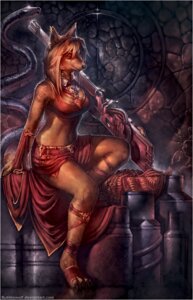 Rating: Safe Score: 0 Tags: anthro black_nose black_sclera breasts brown_body brown_fur bubblewolf canid canine clothed clothing e621 female fox fully_clothed fur glowing glowing_eyes looking_at_viewer mammal ranged_weapon red_eyes reptile scalie snake solo weapon User: bunchy7s