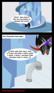 Rating: Safe Score: 0 Tags: 2012 anthro armor black_hair chaoticbrony comic cutie_mark dragon e621 english_text equid equine female feral fog friendship_is_magic fur grey_body grey_fur hair hasbro hi_res horn humor king_sombra_(mlp) male mammal multicolored_hair my_little_pony mythological_creature mythological_equine mythological_scalie mythology purple_hair scalie slinky smoking_eyes spike_(mlp) stairs tail text twilight_sparkle_(mlp) two_tone_hair unicorn young young_anthro User: bunchy7s