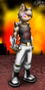 Rating: Safe Score: 0 Tags: 1:2 2005 4_fingers anthro belt biped boots bottomwear clothed clothing drjavi e621 echidna fan_character fingers footwear fully_clothed glowing glowing_eyes male mammal monotreme multicolored_eyes outside pants red_eyes sega serious shirt shoes solo sonic_the_hedgehog_(series) spikes standing tank_top topwear yellow_eyes User: bunchy7s