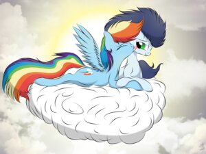 Rating: Safe Score: 0 Tags: 2012 4:3 blue_body blue_feathers blue_fur blue_hair cloud cutie_mark duo e621 equid equine eyes_closed feathered_wings feathers female feral friendship_is_magic fur green_eyes hair hasbro heart_symbol hi_res kiss_on_cheek kissing long_hair looking_back mammal multicolored_hair multicolored_tail my_little_pony mythological_creature mythological_equine mythology outside pegasus rainbow_dash_(mlp) rainbow_hair rainbow_tail sky skyscape smile soarin_(mlp) tail v-d-k wings wonderbolts_(mlp) User: bunchy7s