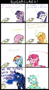 Rating: Safe Score: 0 Tags: 2013 applejack_(mlp) blonde_hair blue_body blue_eyes blue_feathers blue_fur catchphrase comic crown dialogue e621 earth_pony english_text equid equine exclamation_point eyes_closed feathered_wings feathers female feral fluttershy_(mlp) friendship_is_magic fur green_eyes group hair hasbro headgear heart_symbol hi_res horn horse ichibangravity lyra_heartstrings_(mlp) mammal multicolored_hair my_little_pony mythological_creature mythological_equine mythology open_mouth pink_hair pinkie_pie_(mlp) pony princess_luna_(mlp) purple_body purple_eyes purple_fur purple_hair question_mark rainbow_dash_(mlp) rainbow_hair rarity_(mlp) simple_background sugar sugar_cube term_of_endearment text twilight_sparkle_(mlp) two_tone_hair unicorn winged_unicorn wings yellow_eyes User: bunchy7s