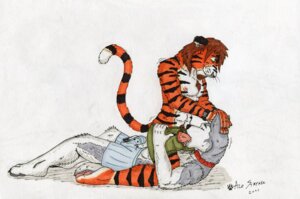 Rating: Explicit Score: 0 Tags: ace_stryker anthro boxer_briefs boxers_(clothing) bulge canid canine canis clothed clothing collar domestic_dog duo e621 erection facial_hair felid fellatio genitals goatee husky male male/male male_penetrated male_penetrating male_penetrating_male mammal nordic_sled_dog oral oral_penetration pantherine penetration penile penis penis_poking_out penis_through_fly piercing sex spitz tail tiger underwear User: bunchy7s