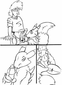 Rating: Explicit Score: 0 Tags: anthro bad_anatomy canine digimon digimon_(species) fellatio female fox fur furry human humanoid interspecies male monochrome nude oral penis renamon renatamer rule34 straight User: bunchy7s
