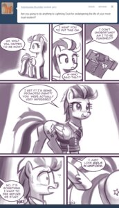 Rating: Questionable Score: 0 Tags: ask_blog butt clothing comic dialogue e621 english_text equid equine female feral friendship_is_magic hair hasbro horse imminent_rape imminent_sex john_joseco lightning_dust_(mlp) mammal monochrome multicolored_hair my_little_pony pony princess princess_celestia_(mlp) quadruped royalty tail text tumblr two_tone_hair uniform user_avatar User: bunchy7s