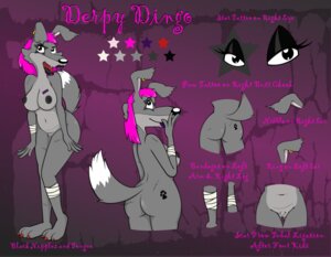 Rating: Explicit Score: 0 Tags: 2011 3_toes 5_fingers anthro areola bandage breasts butt canid canine canis claws derpy_dingo dingo dipstick_tail domestic_dog e621 ear_piercing english_text eyebrows eyelashes feet female fingers fur grey_body grey_fur grey_tail hair mammal markings model_sheet multicolored_tail navel nipples piercing pink_hair rodent_kill_productions side_view solo tail tail_markings text toe_claws toes two_tone_tail white_tail User: bunchy7s